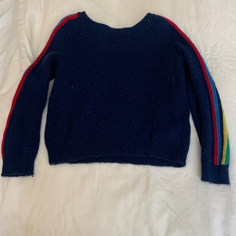 Mini Boden Boys Navy Stripe Sweater - size 4-5